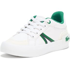 Lacoste Kids L004 Sneaker, WHT/GRN, 8