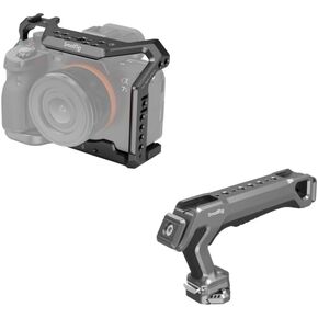 SMALLRIG Camera Cage for Alpha 7S III and Quick Release Top Handle with Quick Release Slider