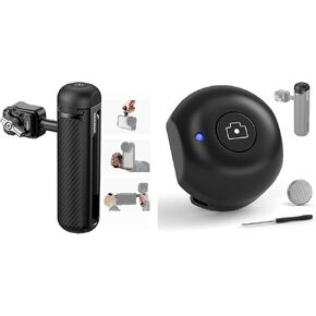 NEEWER PA045E Side Handle with Bluetooth Remote Shutter, Quick Release Clamp, Anti Off Cold Shoe for NEEWER 2nd Gen Phone Cage, Cold Shoe Cover for PA045E Bluetooth Shutter Side Handle Grip Included