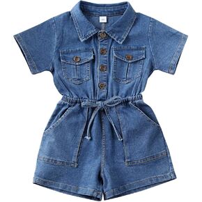 Ledy Champswiin الصيفية الصيفية فتاة بذرة شورتات صغيرة الفتاة الصغيرة ملابس الطفل Jean Romper Jumpsuit