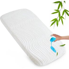 Baby Bassinet Mattress Pad 20" x 33"x 1" Compatible with Mika Micky/KoolerThings/Baby Delight/Pamo Babe/ANGELBLISS Bassinet, with Waterproof and Washable Mattress Cover