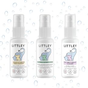 Littley Baby-Safe Cleaning Trio, Hand, Pacifier & Toy Cleaners, Non-Toxic & Travel-Friendly, 2oz 3-Pack