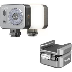 SMALLRIG Vibe P96 Pro Led Video Light and HawkLock H18 Quick Release Support with Cold Shoe