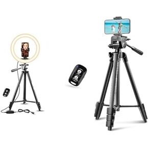 UBeesize 12 inch Ring Light with Stand with 54'' Camera Tripod