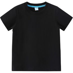 Aiwuhe Toddler T قمصان القطن الصيف Tshirts Boys Girls Basic Tee Lundershirts قصيرة الأكمام قمصان الرقبة 2-7y in Kuwait