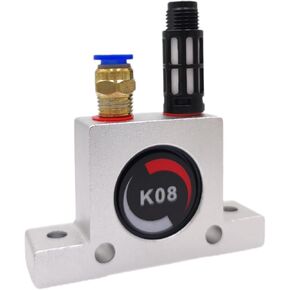 K 1/4'' K08 Thread Pneumatic Vibrator Power Concrete Vibrator Ball Type Aluminum Alloy Air Turbine Oscillator with Silencer