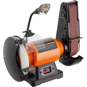 VEVOR 8" Bench Grinder and 2"x28" Belt Sander Combo, Bench Grinder Sander with 2.5A Induction Motor for Metalworking Sharpening Grinding