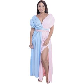MOMMY O CLOCK Gender Reveal Infinity Maternity Dress (Small)