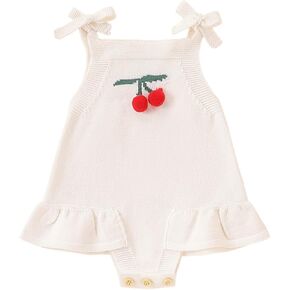طفلة متماسكة رومبير الصيف بلا أكمام التعادل 3D كروشيه كروشيه bodysuit قطعة واحدة