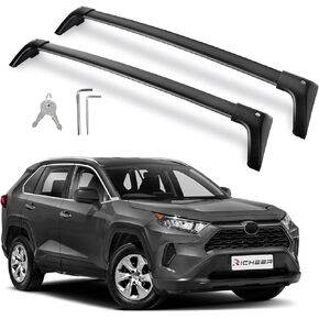 Richeer Roof Rack Cross Bars Fit for 2013-2018 RAV4, Aluminum Cross Bar for Cargo Racks Rooftop Luggage Bicycle Roof Bag