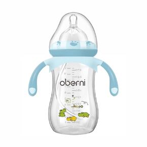 Baby Bottles, Weighted Straw Toddler Milk Bottles with Non-Slip Handle, Size + Variable Fast Flow, 12+ Months, BPA-Free, Blue/2Pack/9oz