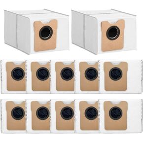 أكياس غبار استبدال المعدلات المتوافقة مع eufy omni c20 / c10 ، إكسسوارات قطع الغيار الروبوت يمكن التخلص منها ، 12 عبوة