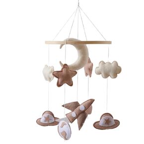 Wooden Crib Mobile – Handcrafted Baby Mobile with Cactus, Camel, Beige & Brown Nursery Décor, Perfect Gift for Newborns & Baby Showers (Cactus)