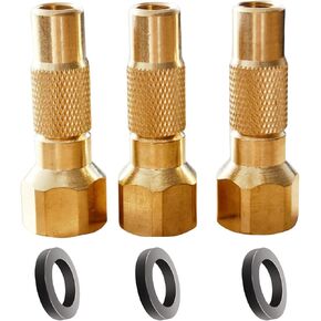 3Pcs Twis-on Air Chuck, 1/4 Female NPT Quick Connect Hose Fittings, Screw-on Tire Chuck, Air Line Connectors Hose Adapter for Tire Inflator Gauge Compressor Coupler Plug