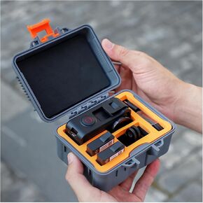 Capart Small Carry Case لـ DJI Osmo Action 5 Pro Action 4 Action 3 Camera 3 Camera و Excessories ، حالة سفر وقائية صلبة مقاومة للماء
