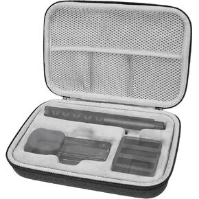 GEEKRIA Action Camera Protective Case Carrying Case, Compatible with Insta360 X4 Action Camera, Travel Storage Bag with Cable Storage (Dark Grey)