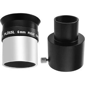 Astromania 0.965" to 1.25" Adapter - Bundle with - 1.25" 6mm Plossl Telescope Eyepiece