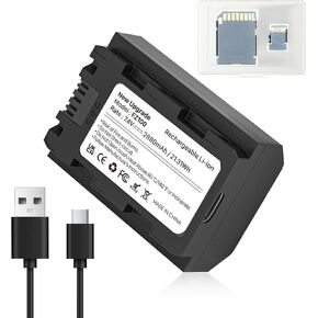 NP-FZ100 Battery, (New Upgrade) Ultra High Capacity 2880mAh Li-ion Replacement Batteries with USB-C Port for Sony A7iv A7iii A7RV A7C A7CII FX30 A6700 A6600, with Battery Storage Case