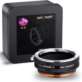 K&F Concept Lens Mount Adapter EOS-M4/3 IV Manual Focus Compatible with Canon (EF/EF-S) Lens and Micro Four Thirds (M4/3) Mount Camera Body