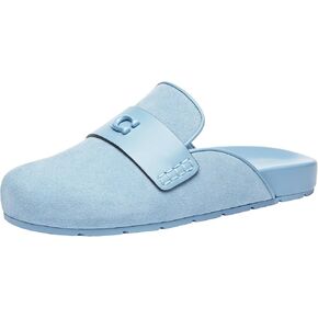 Coach Women's Sculpted C Clog Slipper, Charcoal/Black, 9