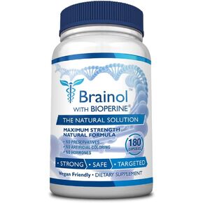 Brainol - Targeted Brain Support Supplement - B Vitamins, Magnesium, Amino Acids, St. John's Wort, Phosphatidylserine, Ginkgo Biloba - Vegan-Friendly - 60 Capsules - 1 Month Supply