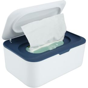 Wipes Dispenser Baby Wipe Holder, Dustproof Refillable Wipe Container Large Capacity Tissues Wipes Case with Moisture Seal Secure Lids Keeps Wipes Fresh for Home Office Bathroom (Gray)