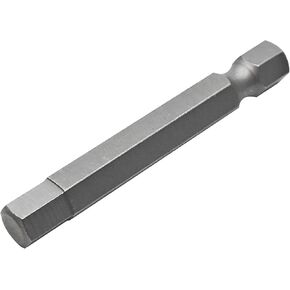 10Pcs Magnetic Hex Bits, 1/4"" Hex Shank 50mm Long, Solid S2 Steel (H5), Silver