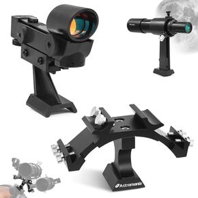Astromania 6x30 Finder Scope, Black - Bundle with - Tri-Finder Mount&Finderscope Starpointer