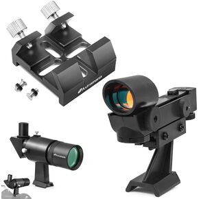 Astromania 9x50 Angled Finder Scope - Bundle with - Universal Dovetail Base&Finderscope Starpointer