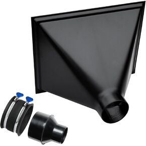 POWERTEC Dust Hood and 4" to 2-1/2" Reducer with 4" Dust Control Cuff and Key Hose Clamps, Dust Collection Fittings for Dust Collection Hose & Woodworking Dust Collection System