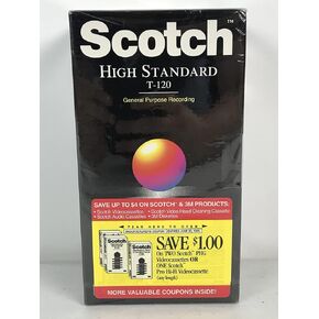Scotch High Standard T-120 Bundle of 3 Blank Vhs High Standard