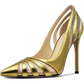 Women's Mesh Pumps Pointed Toe High Heels Closed Toe Comfortable Dress Office Work Shoes for Women