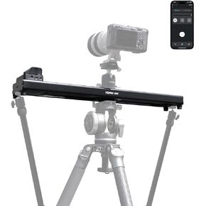Accsoon Toprig Motorized Camera Slider, 24''/60 cm Dolly Rail Track with App Control, 120° Panoramic Shooting, Video Mode/Time-Lapse/Loop Mode/Speed Konb, Compatible with GoPro,Insta360 Phone Android