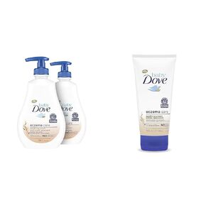 Baby Dove Soothing Baby Body Wash Eczema Care and Soothing Cream for Delicate Baby Skin 2 Count 13 oz Wash 5.1 oz Cream