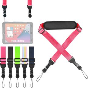 Universal Shoulder Strap, Neoprene Padded Bag Strap with Double Adjustable Buckles, Comfortable Neck Lanyard for Camera, Cellphone Tablet,iPad, Laptop, Binocular, Luggage Bag(Fluorescent Green)
