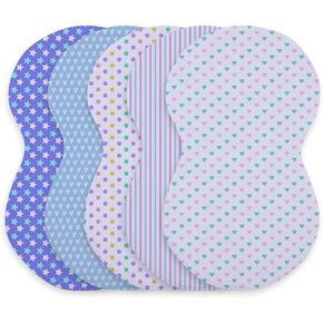 5 Pack Baby Burp Cloths Absorbent Soft for Baby Boys and Girls (Multicolor)