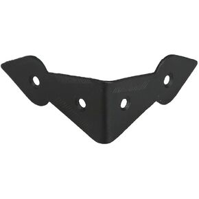 Decorative Corner Brackets, Metal Corner Brackets, Corner Protector for Mounted Chest/Trunk Corner/Box Corners, Natural Black Finish, Stamped Steel, Hardware, Edge Guard Box Table Cabinet, Set of 4