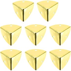uxcell 8PCS Metal Corner Protector 1.5 x 1.5 x 1.5 Inch Box Edge Guard Protector Zinc Alloy Cabinets Speaker Corners Protector for Furniture Decorative (Silver)