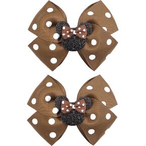 4.5 Inch Cute Mouse Ears Sequins Bows Hair Clips For Baby Girls, Toddler, Kids and Young Women Birthday Party Wedding Christmas Occasions Set of 2 (B- Coral Pink) in Kuwait