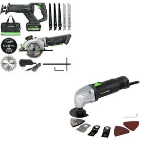GALAX PRO Circular Saw and Reciprocating Saw Combo Kit, 22000 OPM 1.5A Oscillating Multi Tool