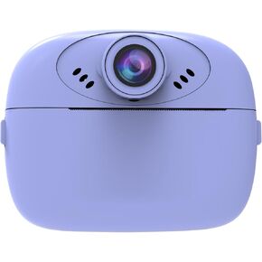 Instant Print Camera for Kids - Portable Travel Selfie Inkless Digital Camera, Black & White Thermal Printing Photo Camera, Perfect Christmas Birthday Gifts for Ages 3-12 Boys Girls (Purple&Purple)