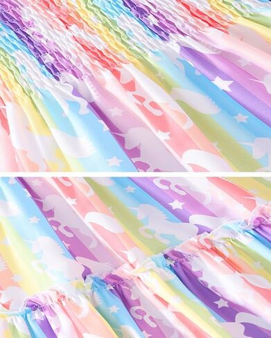 Little Girls Dress for Toddler Fairy Dresses Baby Kids Rainbow Princess Dress Kids Beach Sleeveless Sundress 2-7 Years in Kuwait