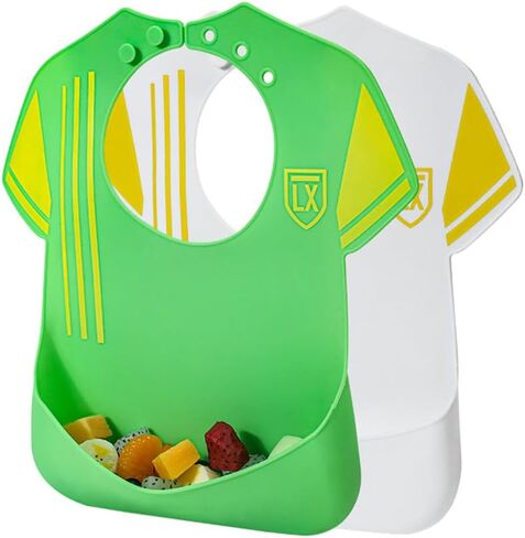 Silicone Bibs for Babies, Waterproof Eating Bibs for Boys Girls, Soft Silicone Bibs Baby Feeding Essentials Baby Gifts in Saudi Arabia