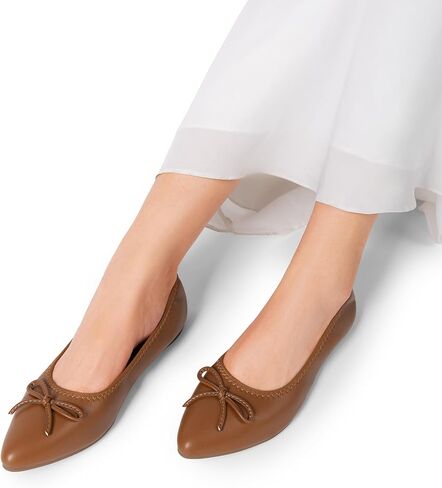 DREAM PAIRS Women's Foldable Flats Shoes Pointed Toe Ballet Flats Bowknot Comfort Slip on Dress Shoes in Saudi Arabia