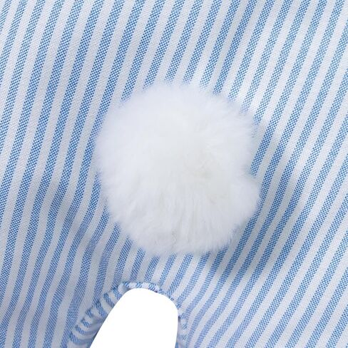Bakjuno Toddler Baby Boys Girls First Easter Tearfits Bunny Pattern Sumpender Romper Blue Stripes Pants Easter Gets in Kuwait