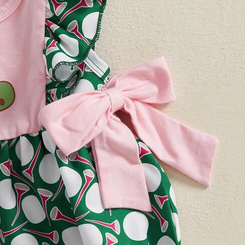 Newborn Baby Girl Outfit Infant Golf Smocked Bubble Romper Ruffle Jumpsuit Cute Summer Clothes 0 3 6 12 18 Months in Saudi Arabia