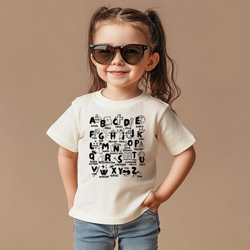 Toddler Shirts for Boys Grils Kids, Funny Prints Tee for Baby Boys Girls, Engineering Vehicles, Moon, Alien Cowboy，2-6T in Saudi Arabia