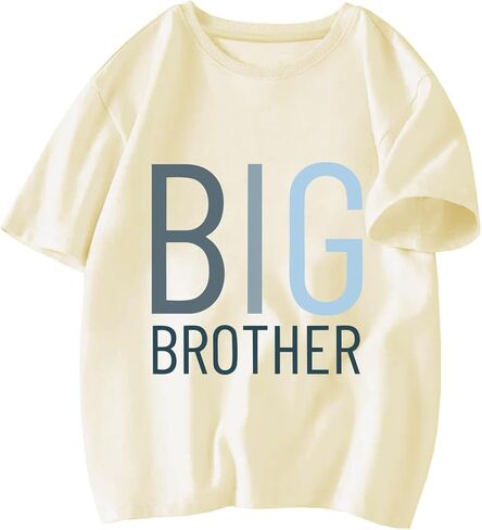 Big Brother T-Shirt Big Brother Shirt Toddler Boys Promoted to Big Bro Clothes Outfit Announcement Tees Top 2-7 Years in Saudi Arabia