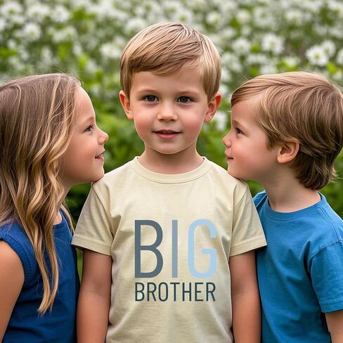 Big Brother T-Shirt Big Brother Shirt Toddler Boys Promoted to Big Bro Clothes Outfit Announcement Tees Top 2-7 Years in Saudi Arabia