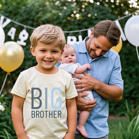 Big Brother T-Shirt Big Brother Shirt Toddler Boys Promoted to Big Bro Clothes Outfit Announcement Tees Top 2-7 Years in Saudi Arabia